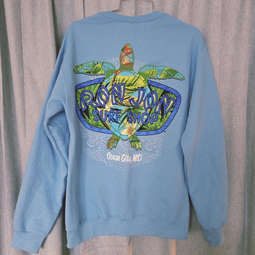Ron Jon Ocean City Sea Turtle Crewneck‎ Sweatshirt Men's S